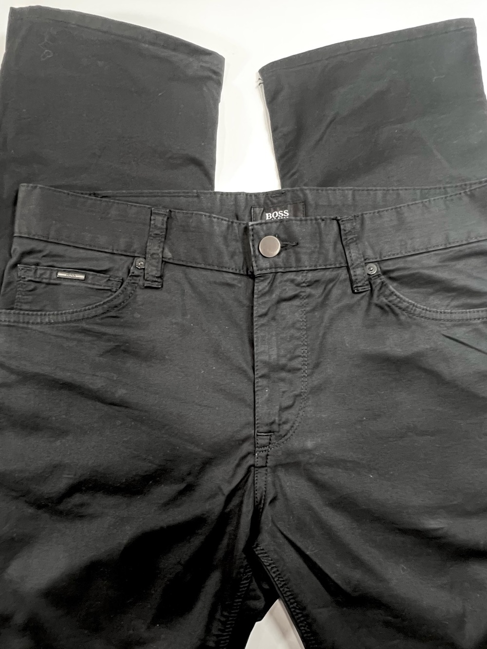 BOSS Light Stretch Black Cotton Jeans Size W30 L32 Price $55